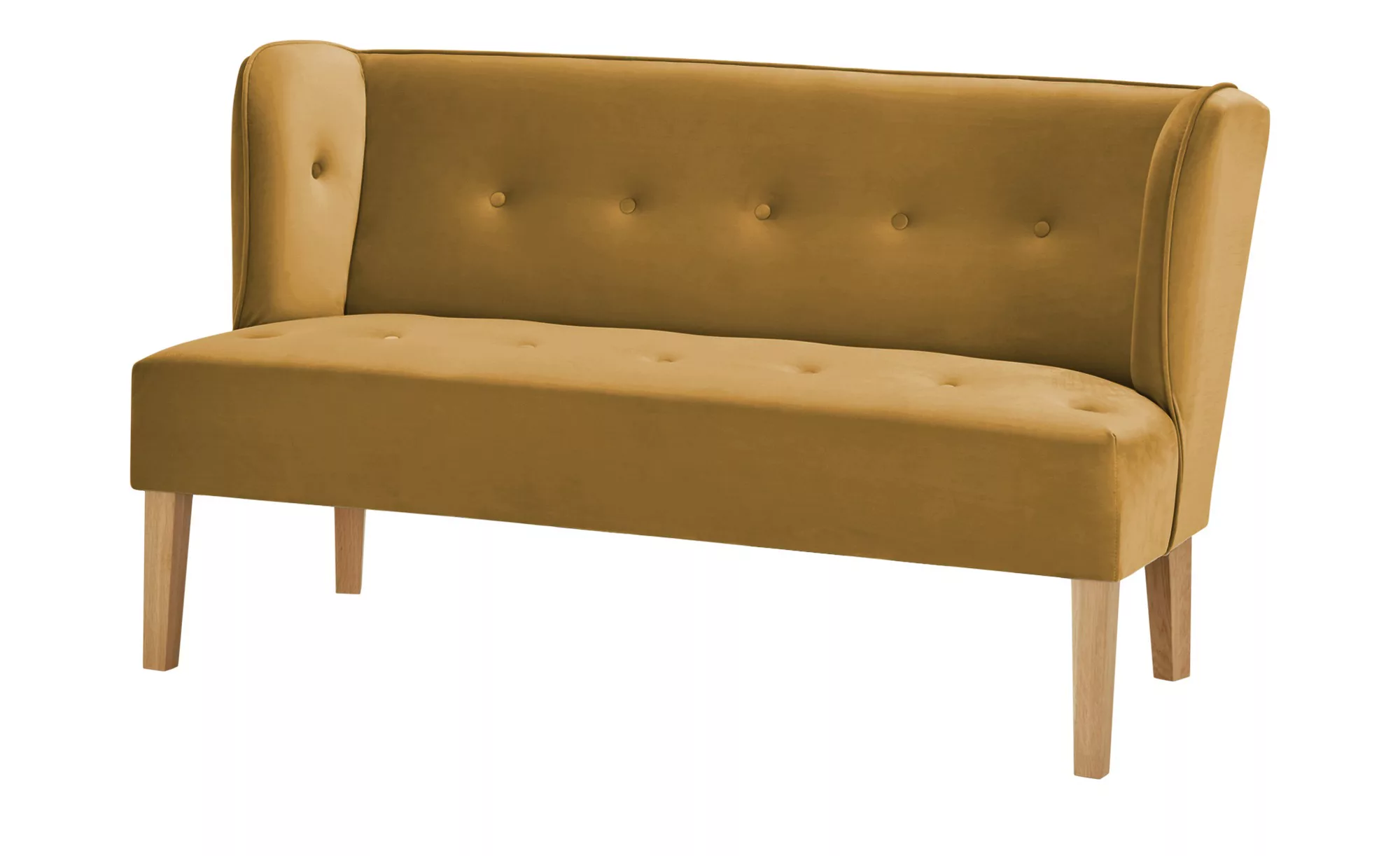 switch Küchensofa Samt  Astonia - gelb - 160 cm - 88 cm - 74,5 cm - Bänke > günstig online kaufen