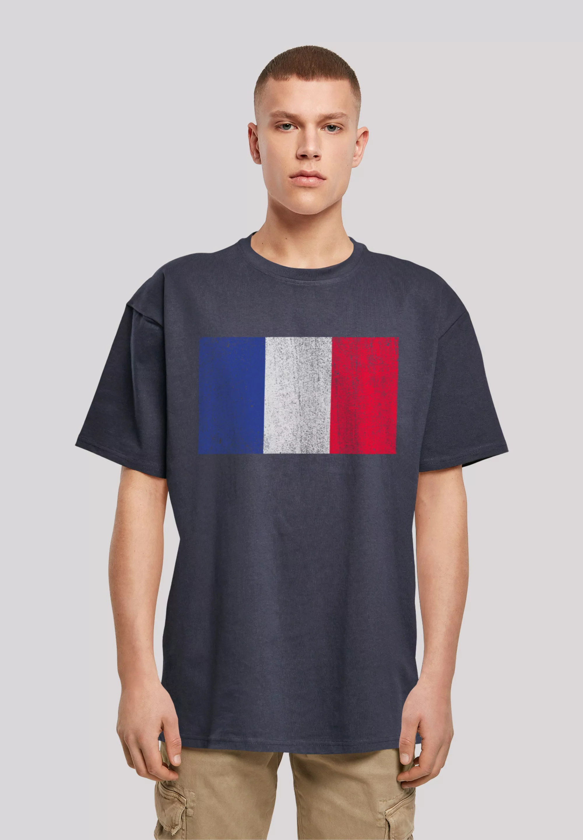 F4NT4STIC T-Shirt "France Frankreich Flagge distressed", Print günstig online kaufen