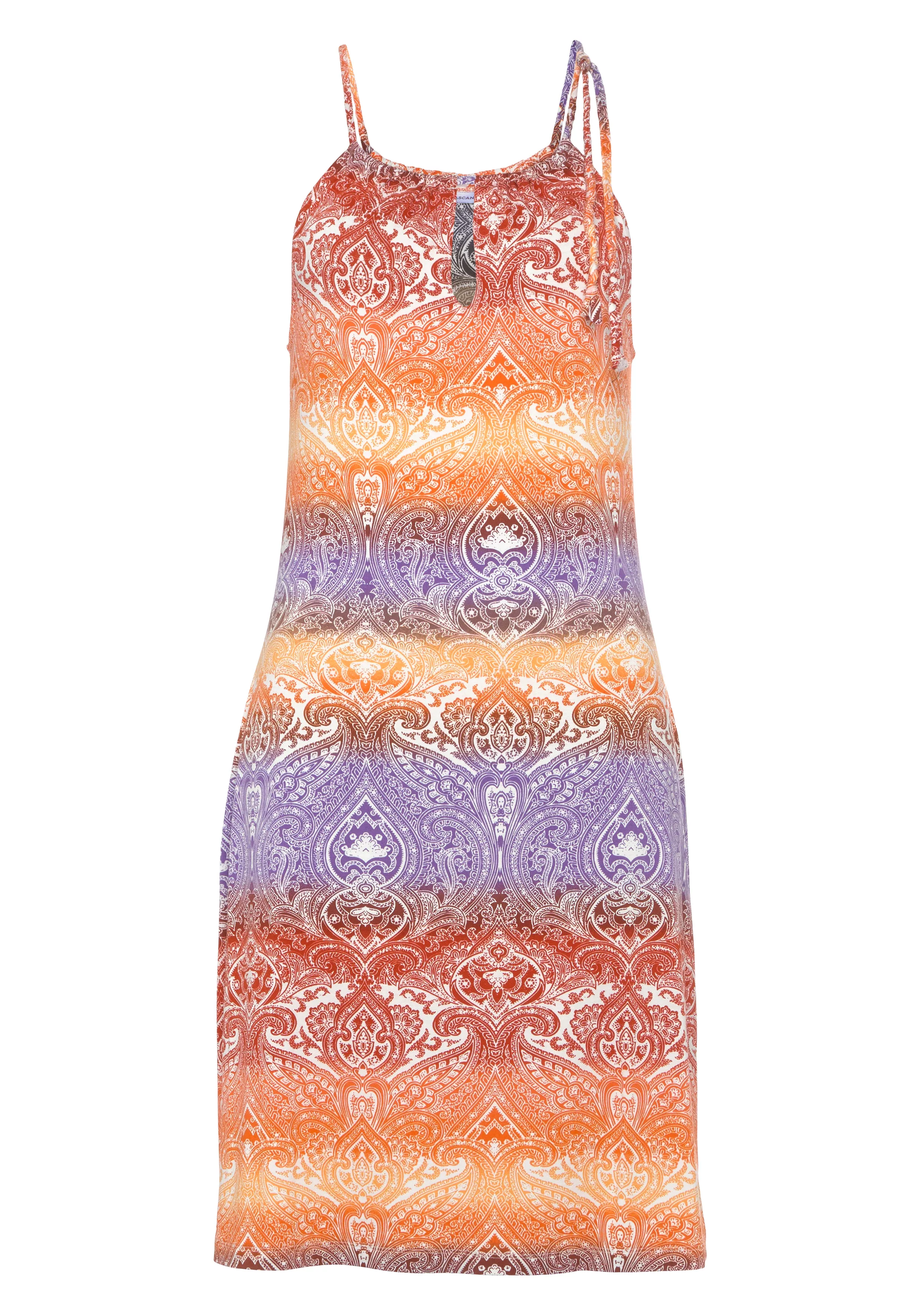 LASCANA Jerseykleid mit Alloverdruck, kurzes Strandkleid im Batik-Stil, Som günstig online kaufen