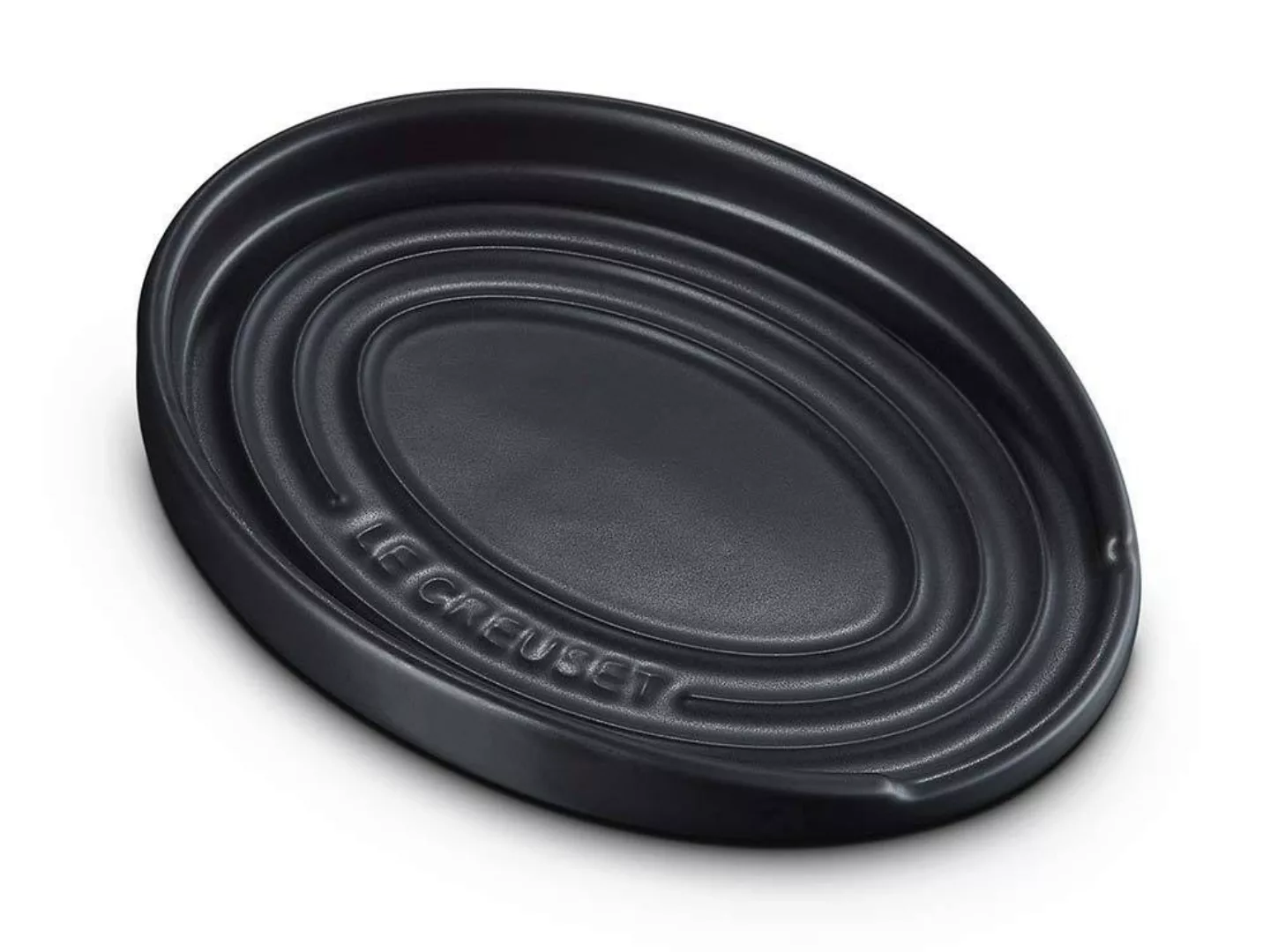 Le Creuset Kochlöffelablage Oval Kochlöffelhalter Steinzeug Schwarz Matt günstig online kaufen