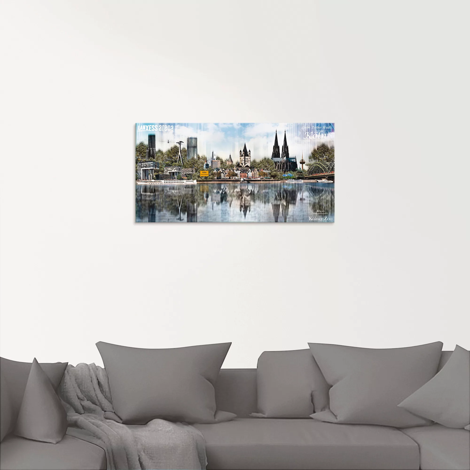 Artland Glasbild "Köln Skyline Abstrakte Collage 20", Deutschland, (1 St.), günstig online kaufen