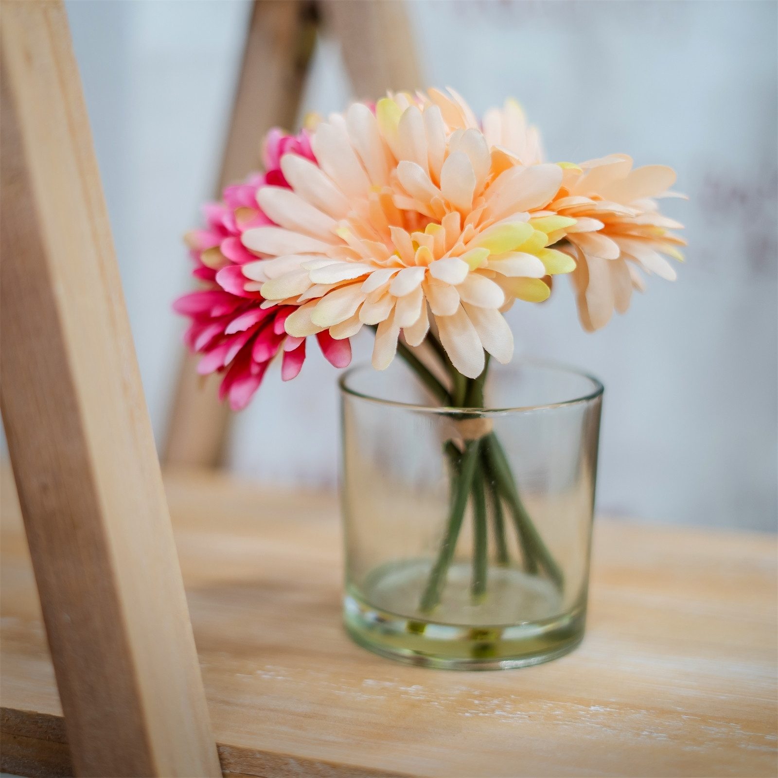 Kunstblume Margeritenstrauß in Vase Kunstblume Flora günstig online kaufen