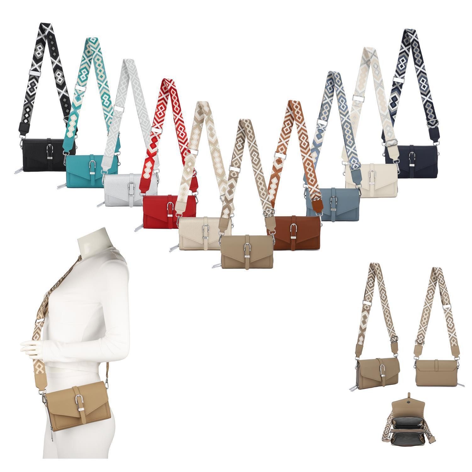 ITALYSHOP24 Schultertasche Damen Umhängetasche CrossBody Clutch günstig online kaufen