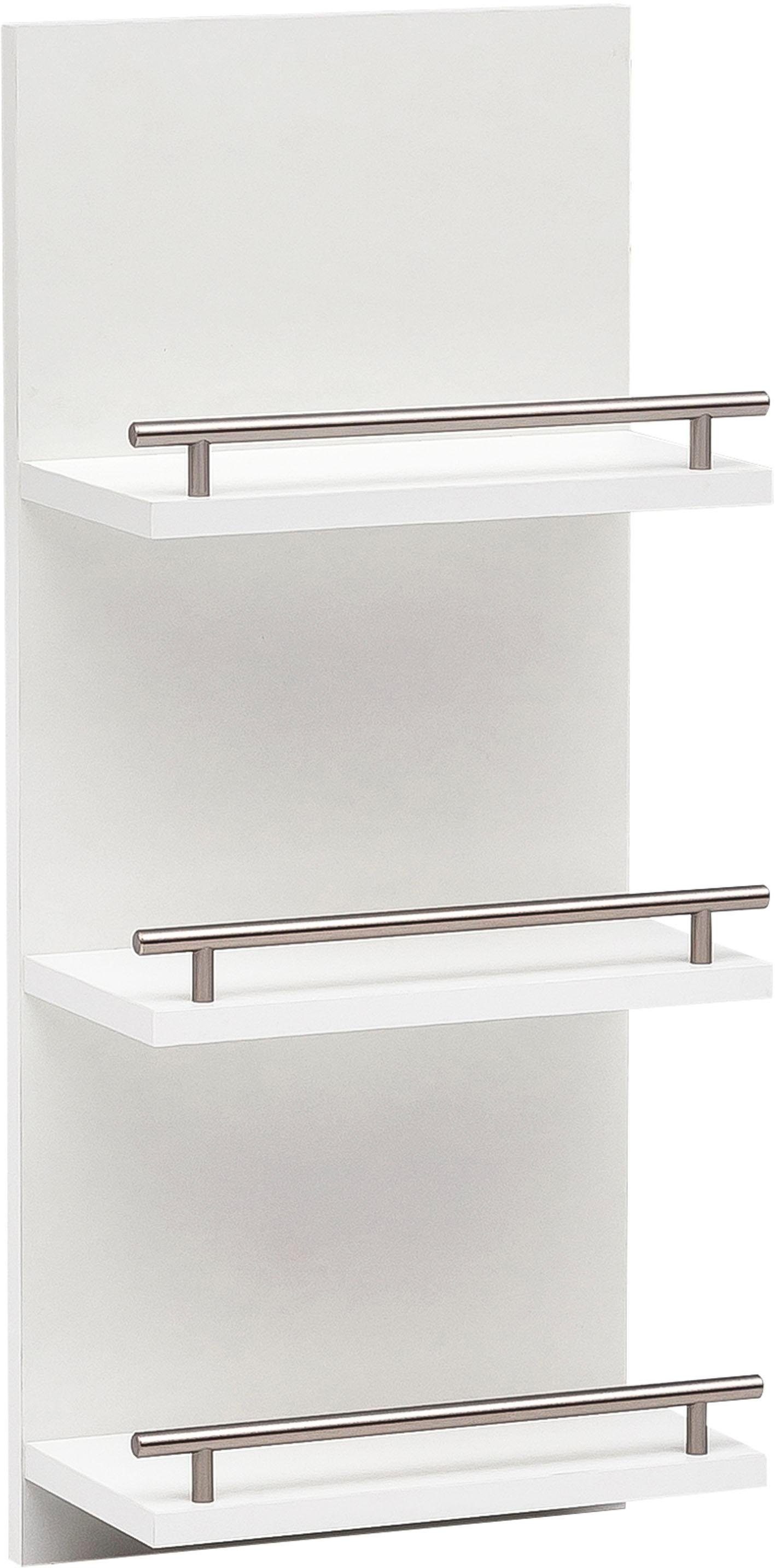Schildmeyer Wandregal "Nikosia", Breite 30 cm, 3 Ablagen, mit Metallreling günstig online kaufen