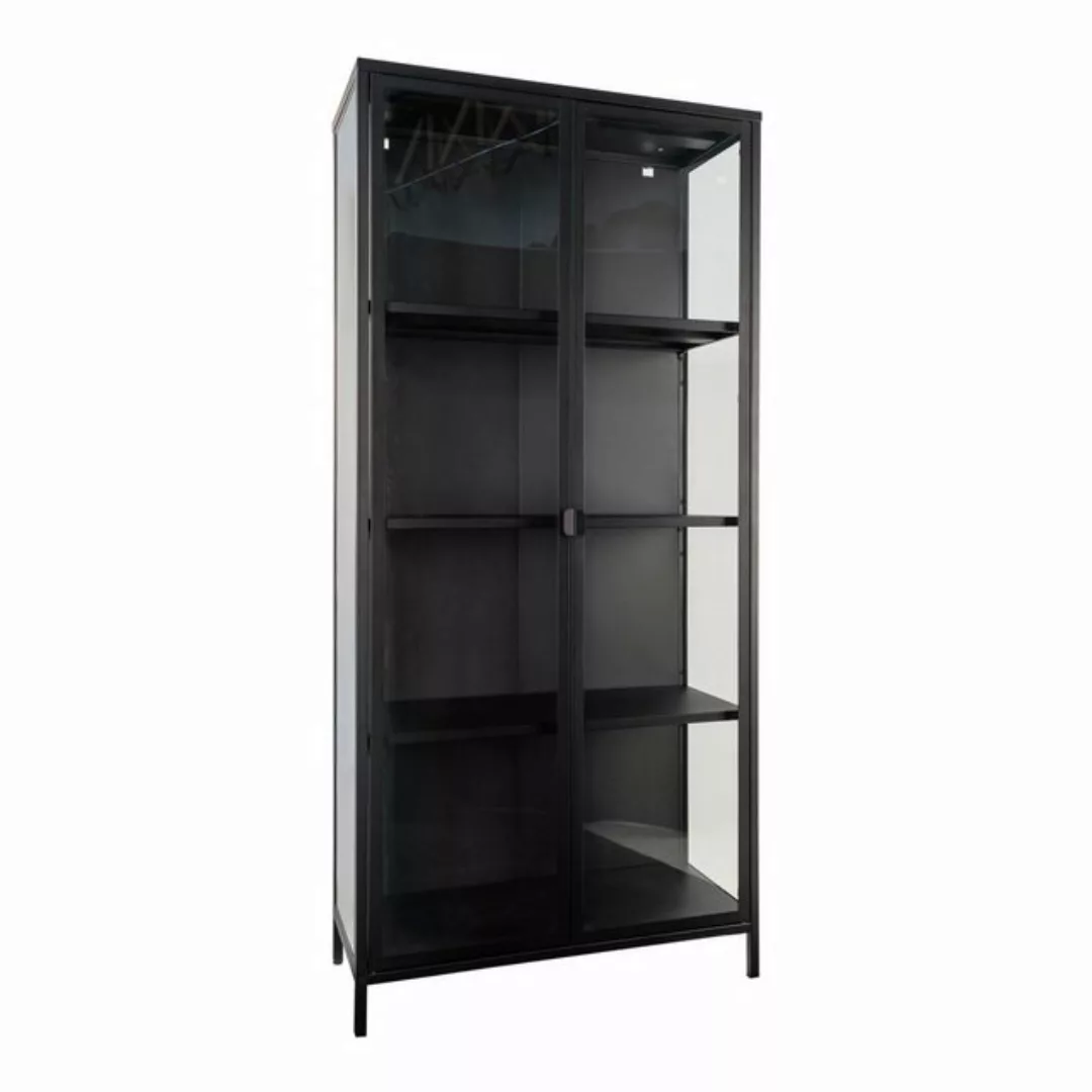 ebuy24 Vitrine Brisbane Vitrinenschrank Höhe 175 cm, schwarz. günstig online kaufen