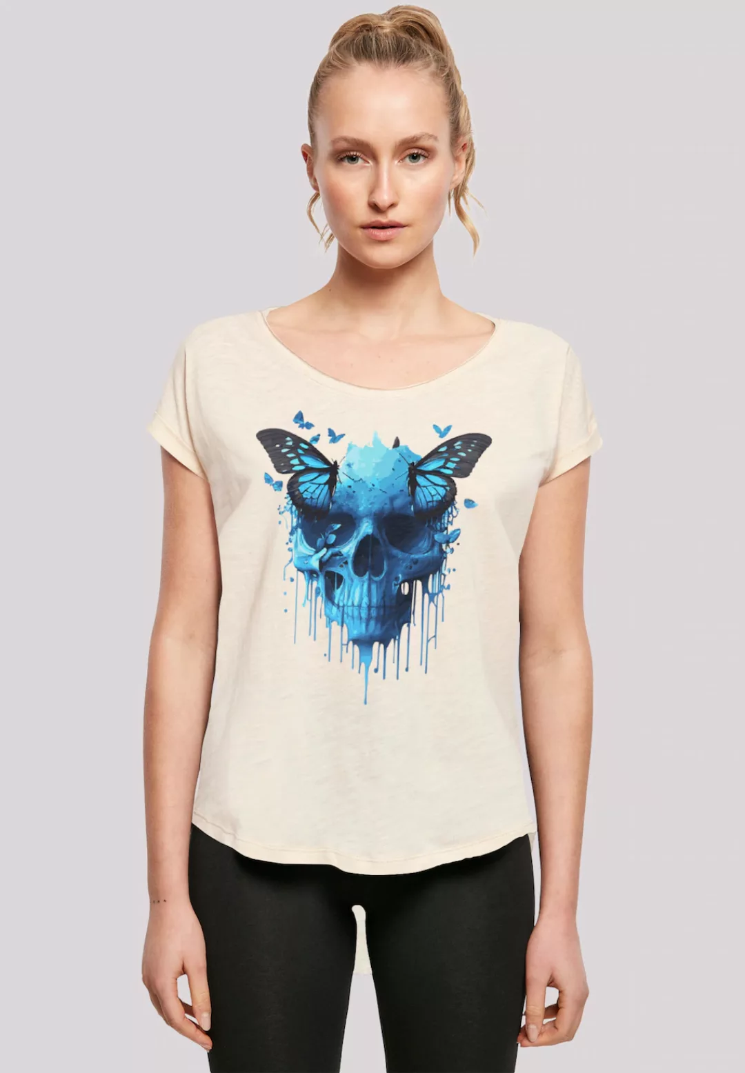 F4NT4STIC T-Shirt "Totenkopf mit Schmetterling", Print günstig online kaufen