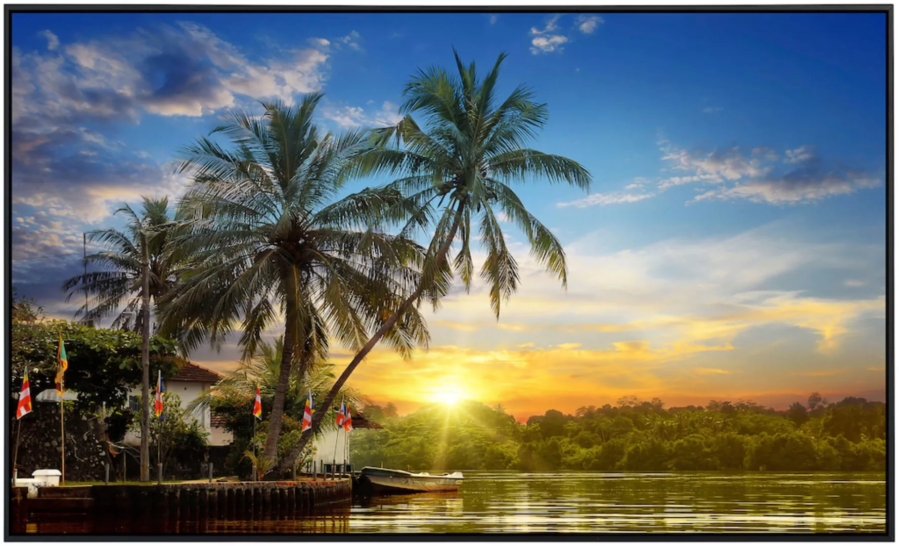 Papermoon Infrarotheizung »Tropischer Palmen Sonnenaufgang«, sehr angenehme günstig online kaufen