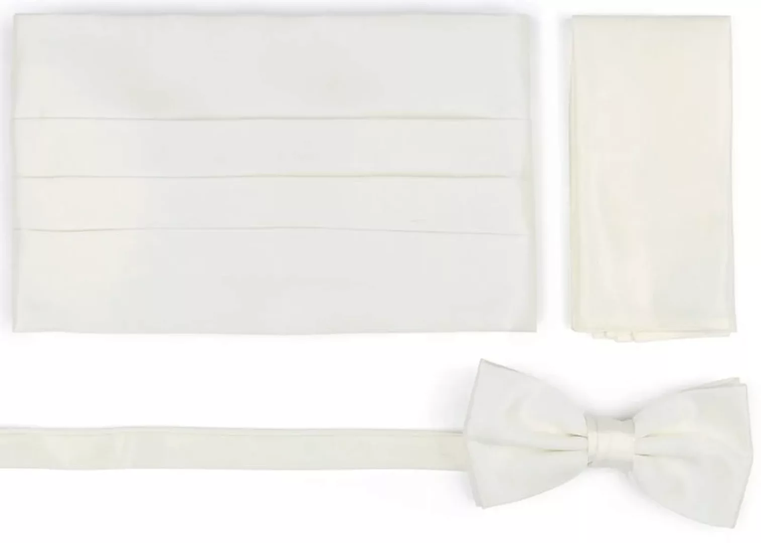 Suitable Set Kummerbund Flieg Einstecktuch Set Off White - günstig online kaufen