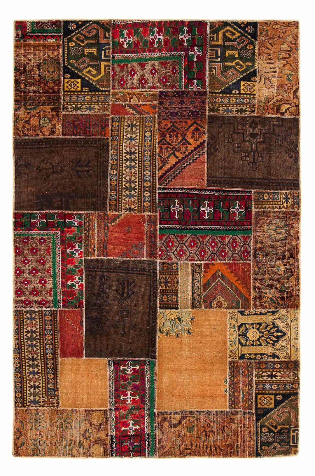 morgenland Wollteppich »Patchwork Patchwork 256 x 172 cm«, rechteckig günstig online kaufen