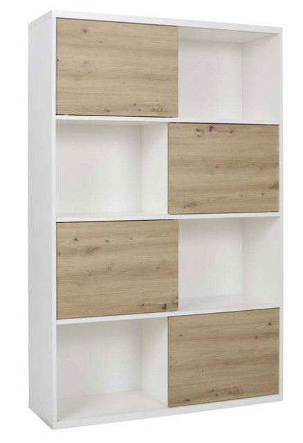 Feldmann-Wohnen Bücherregal Kora, 1-tlg., 115x37x179cm weiß Artisan Eiche günstig online kaufen