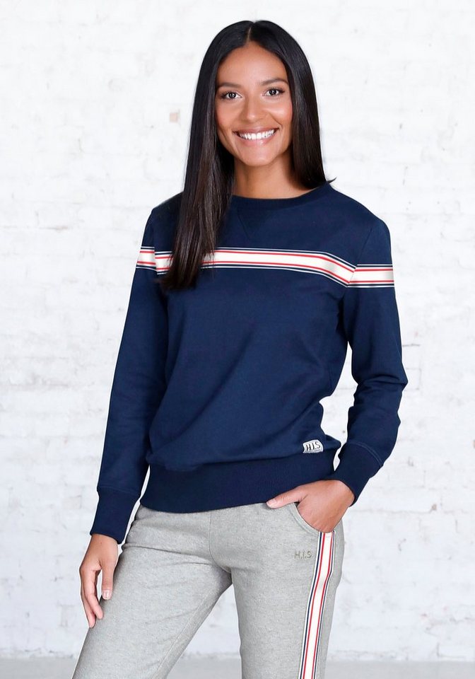 H.I.S Sweatshirt mit gestreiftem Tape, Loungewear, Loungeanzug günstig online kaufen