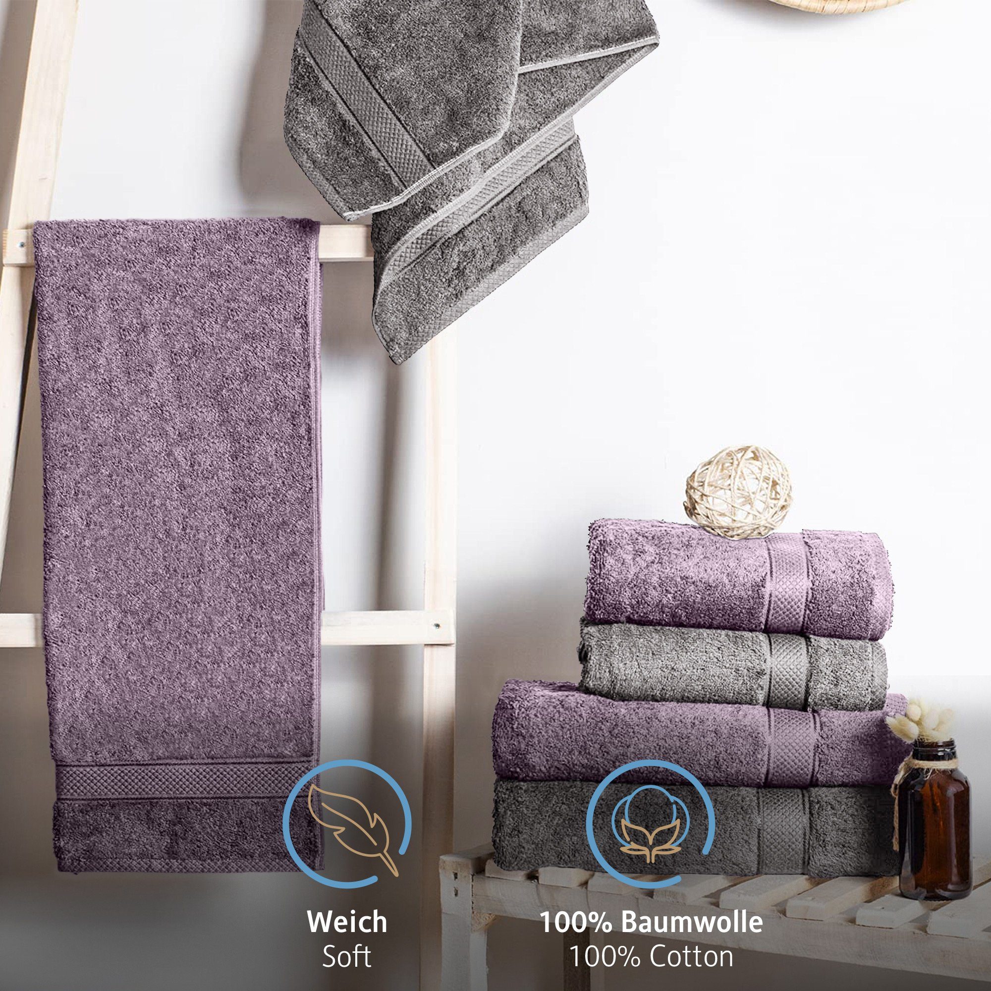 Komfortec Handtuch Set Handtuch Set 100% günstig online kaufen