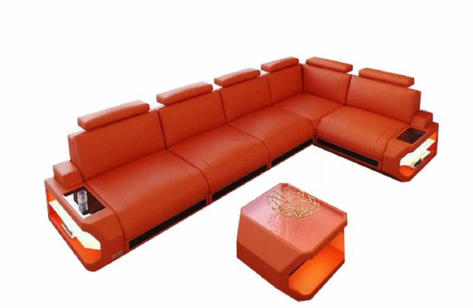 Sofa Dreams Ecksofa Leder Sofa Couch Siena L Form lang Ledercouch, L-Form L günstig online kaufen