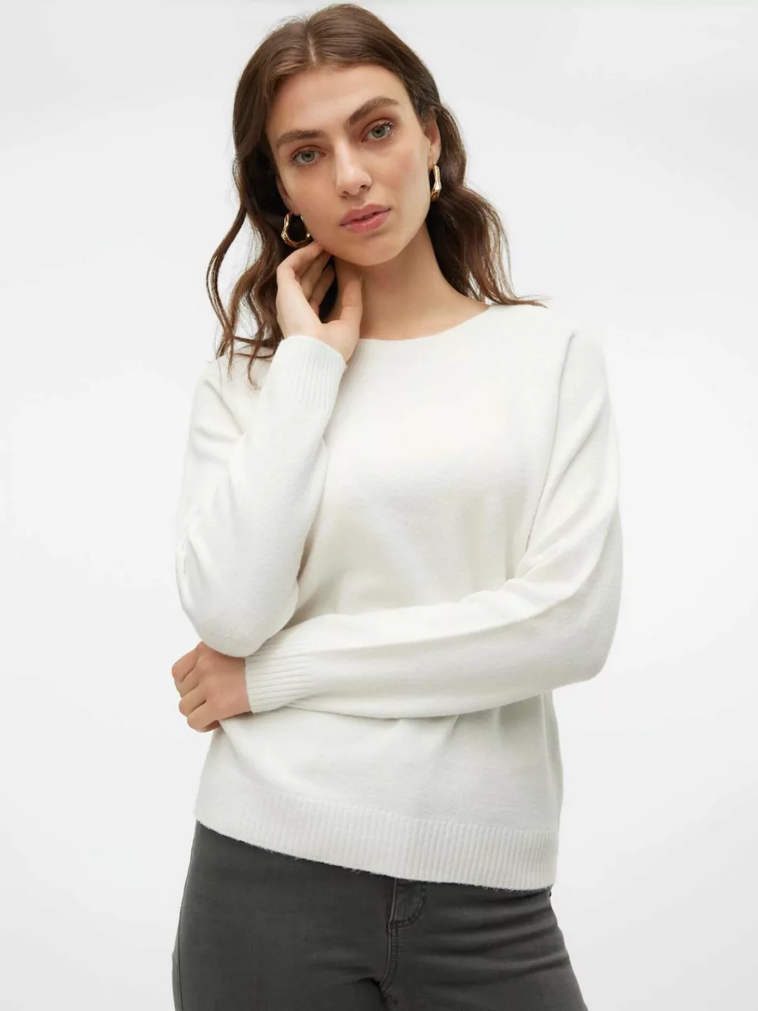 Vero Moda Rundhalspullover VMDOFFY LS O-NECK BLOUSE GA NOOS günstig online kaufen