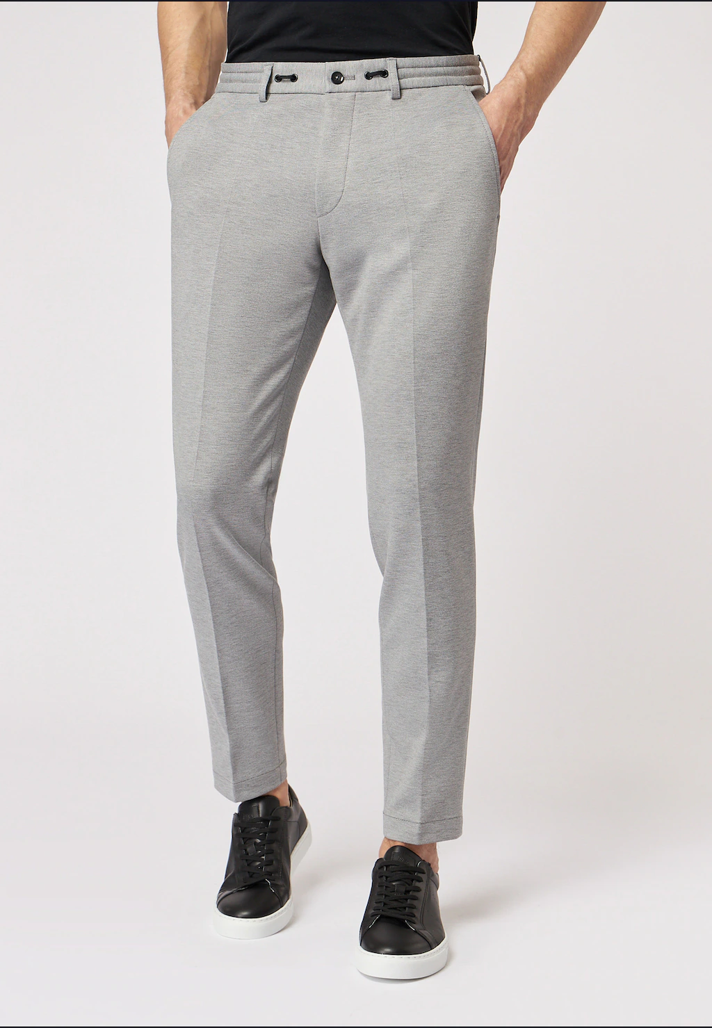 Roy Robson Anzughose "Graue Drawstring Hose", Ton-in-Ton-Nähte günstig online kaufen
