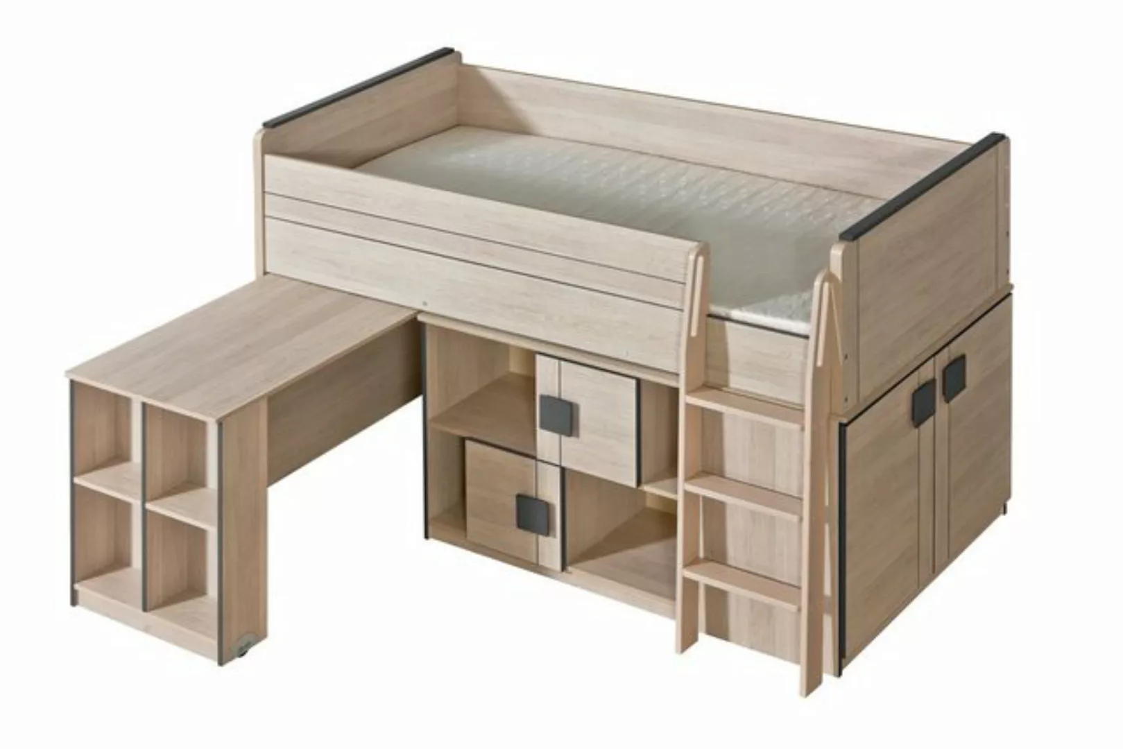 Stylefy Kinderbett Gammi (Kinderbett, Einzelbett), 90x200 cm, mit Schreibti günstig online kaufen
