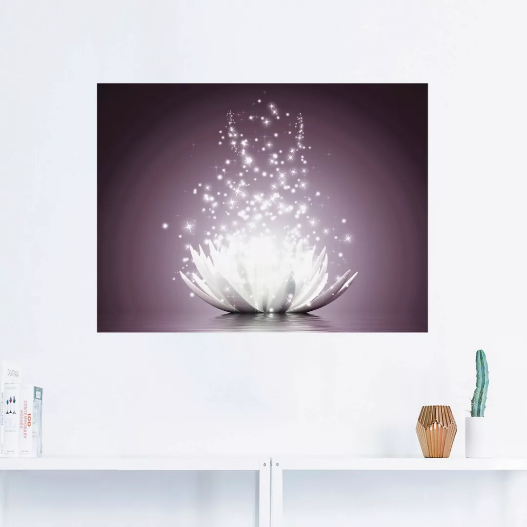 Artland Wandbild "Magie der Lotus-Blume", Blumen, (1 St.), als Leinwandbild günstig online kaufen