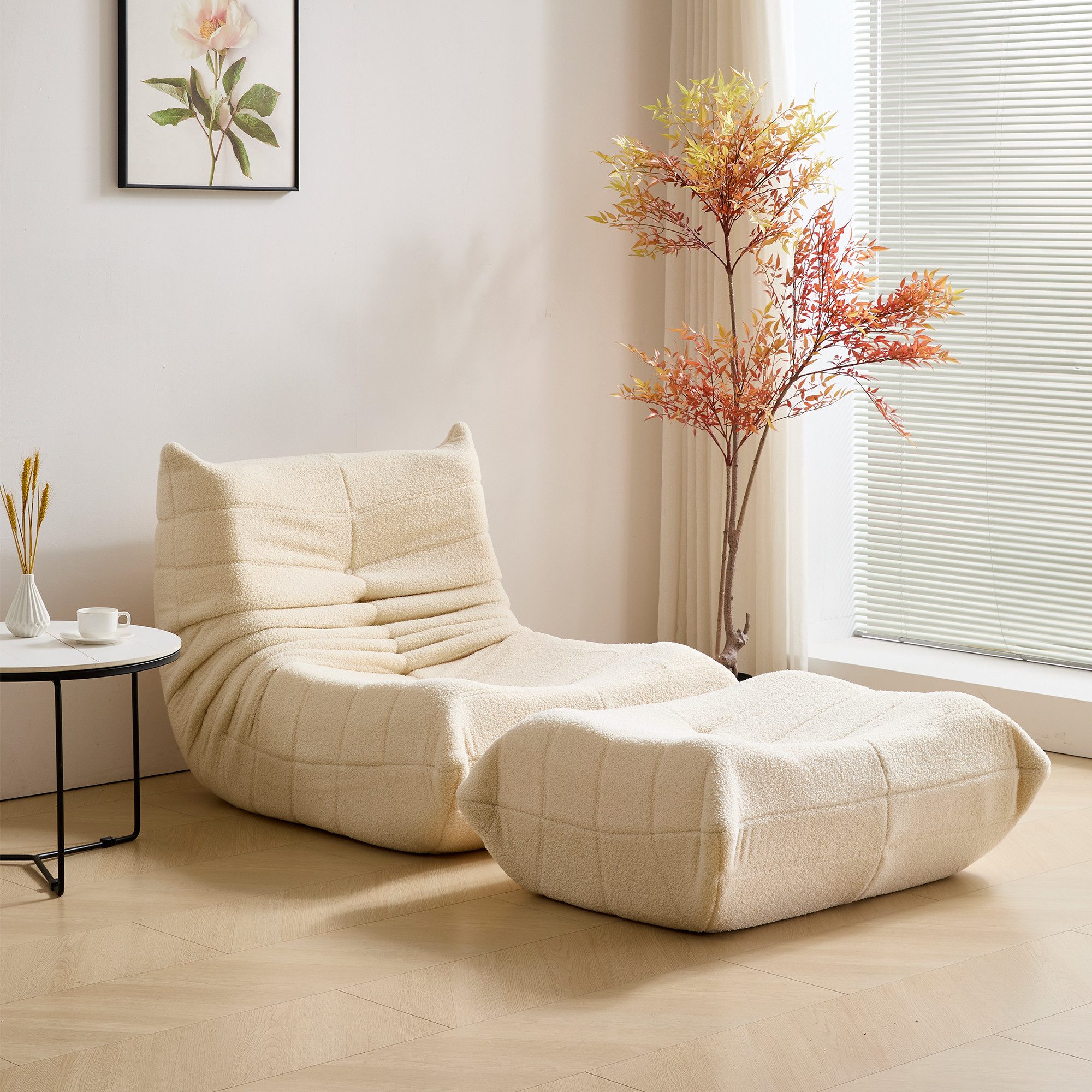 OKWISH Sofa Wohnzimmer Sofa, Loungesof, Teddyfleece+Schaumstoff günstig online kaufen