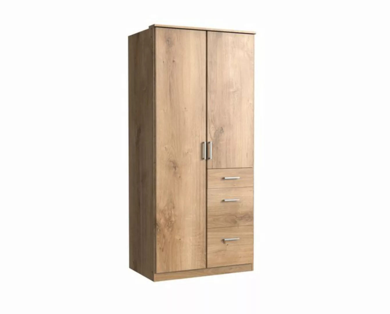 freiraum Kleiderschrank Click (B/H/T: 90x198x58 cm) in Plankeneiche-Nachbil günstig online kaufen