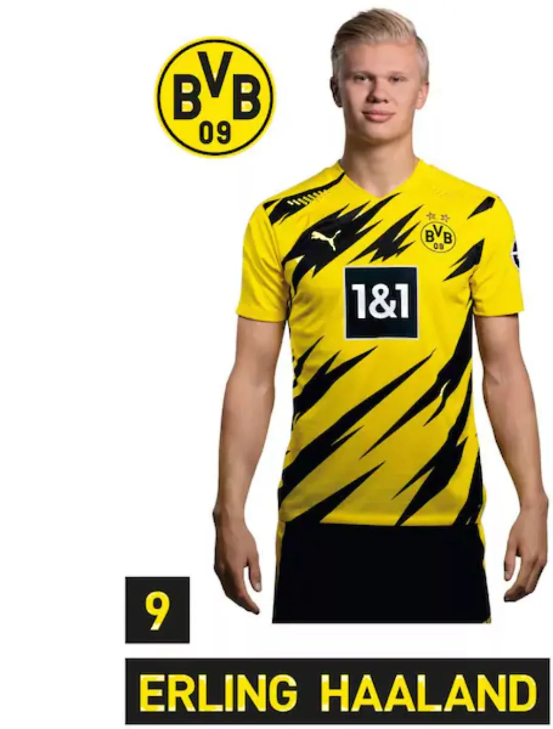 Wall-Art Wandtattoo »BVB Haaland Portrait 2020/2021«, (1 St.), selbstkleben günstig online kaufen