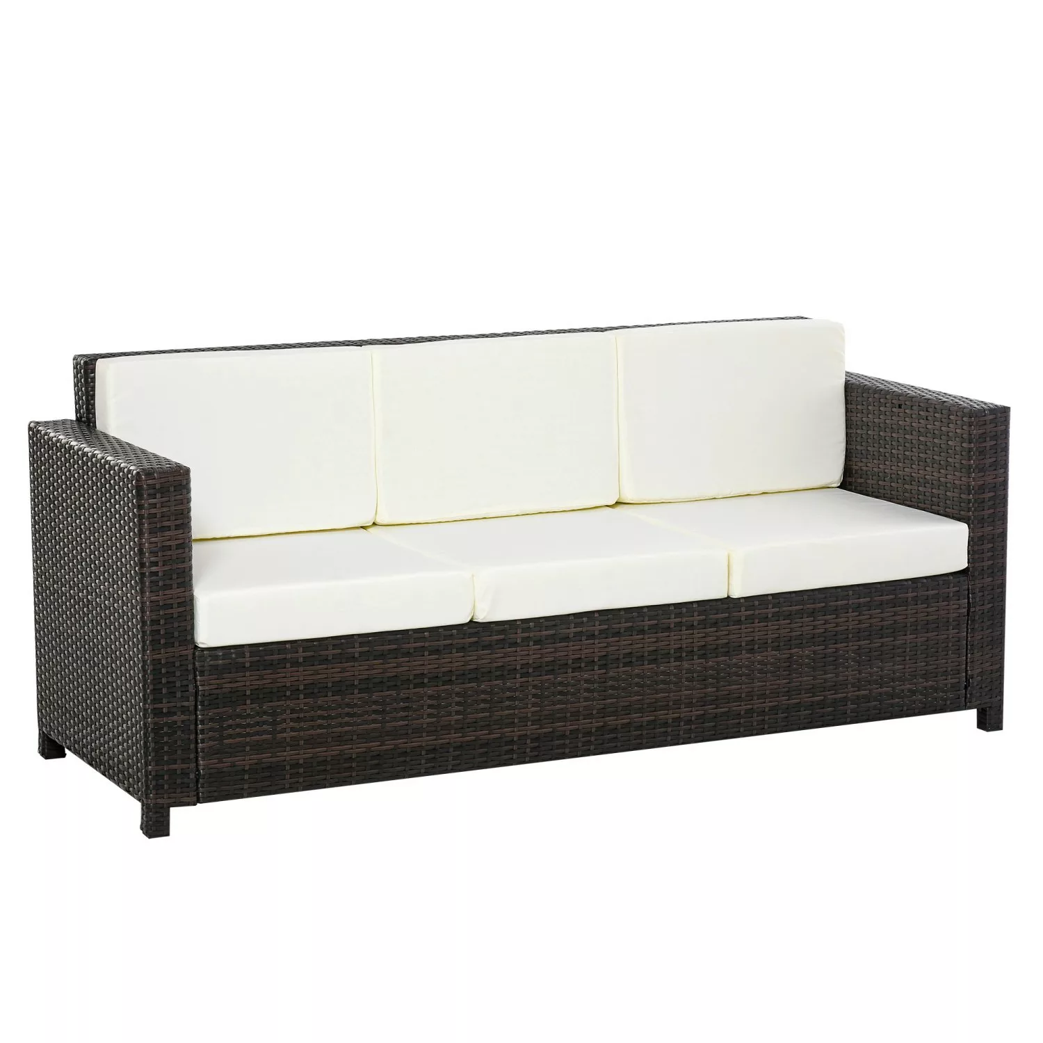 Outsunny Gartensofa weiß Edelstahl B/H/L: ca. 70x185x80 cm günstig online kaufen