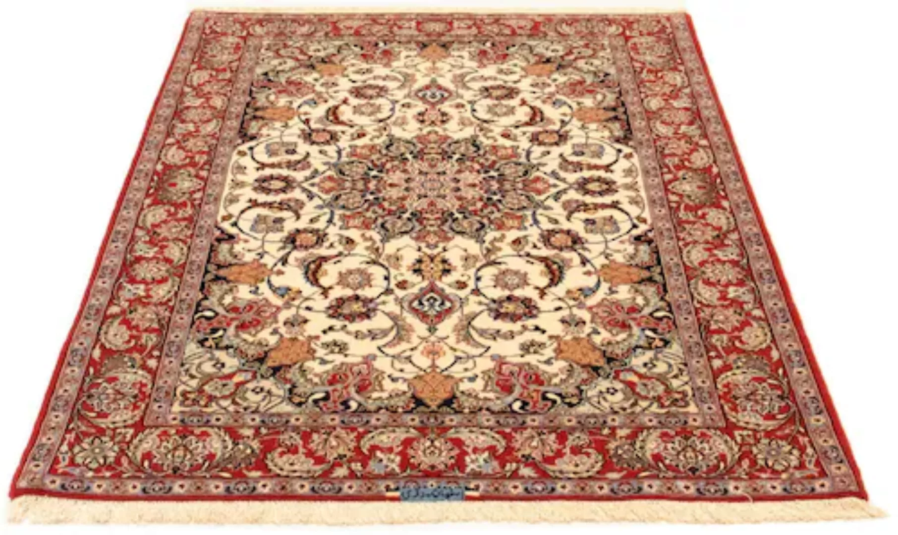 morgenland Teppich »Isfahan Teppich handgeknüpft beige«, rechteckig günstig online kaufen