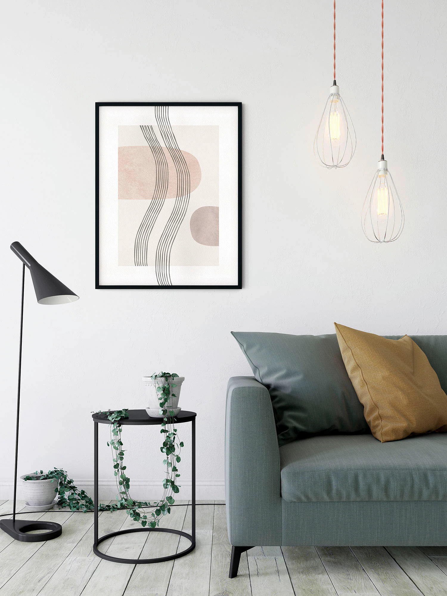 Komar Wandbild "Line Art Waves", (1 St.), Deutsches Premium-Poster Fotopapi günstig online kaufen