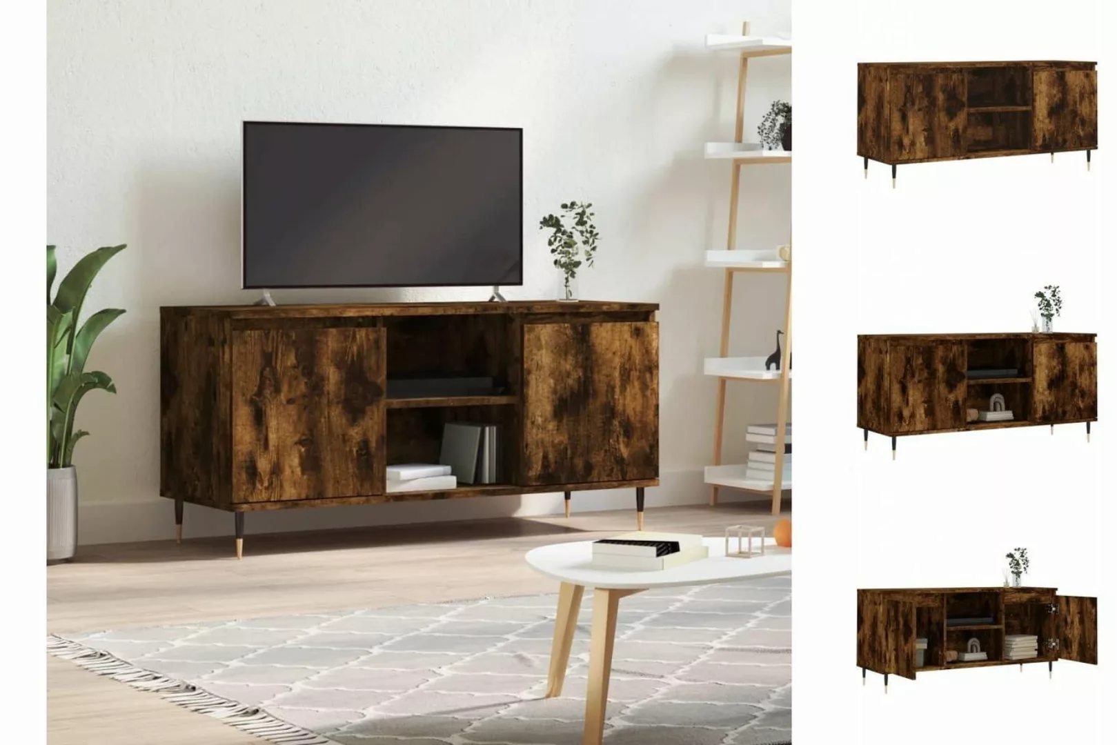 vidaXL TV-Schrank TV-Schrank Räuchereiche 104x35x50 cm Spanplatte günstig online kaufen