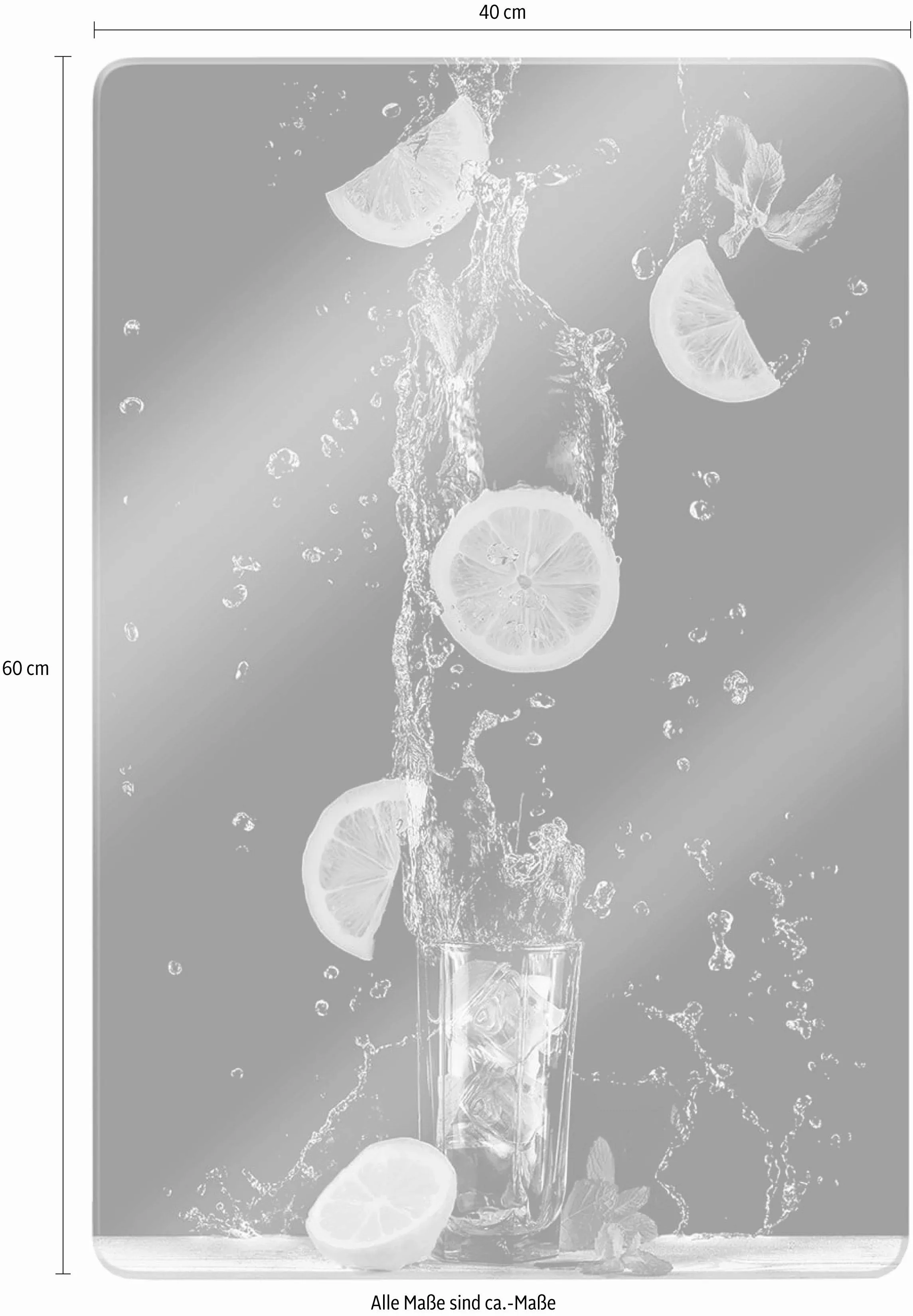 Wall-Art Glasbild "Belenko Splashing Lemonade", (Set), Glasposter modern günstig online kaufen