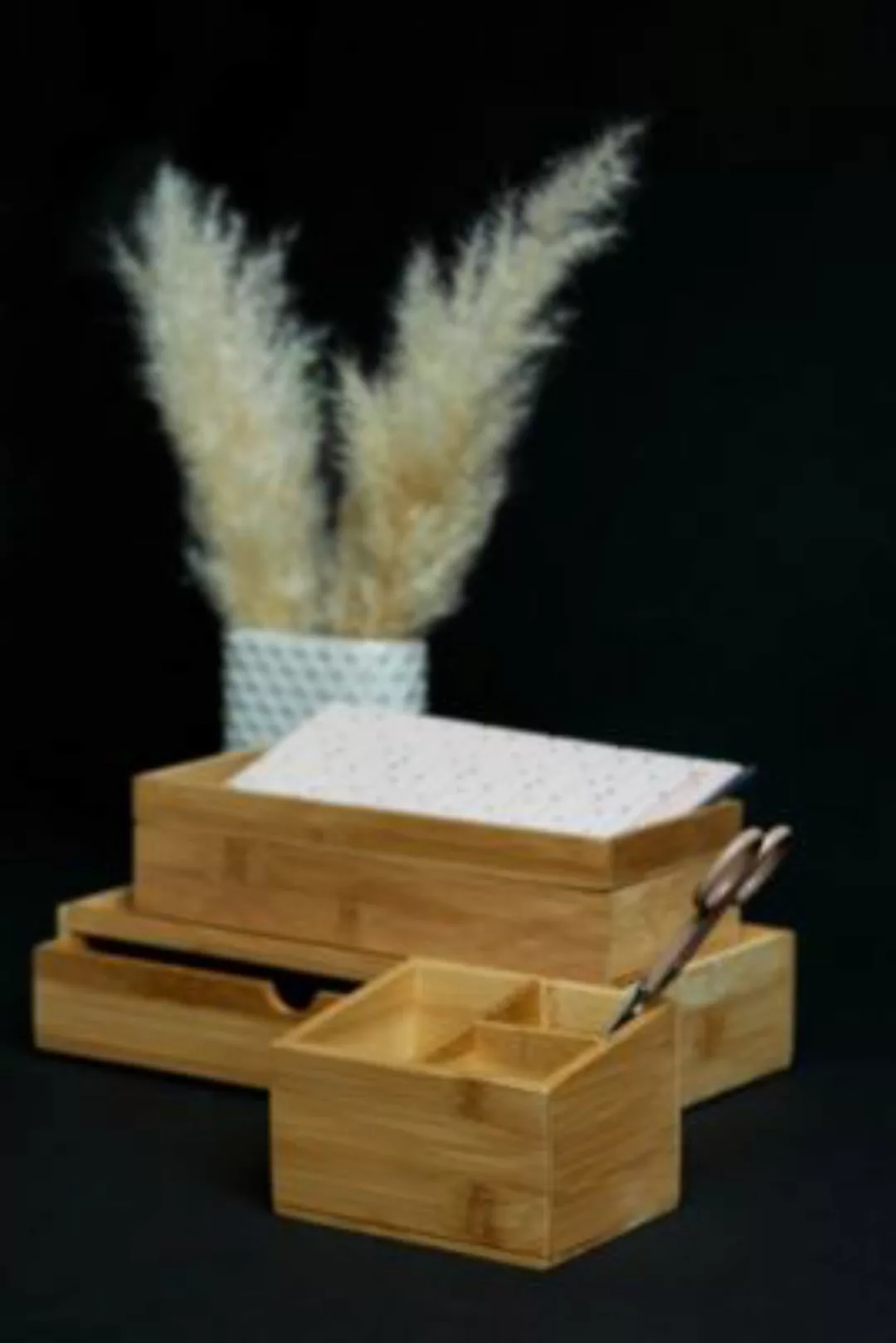 WENKO Bambus Box Terra mit Schublade 2er Set braun günstig online kaufen