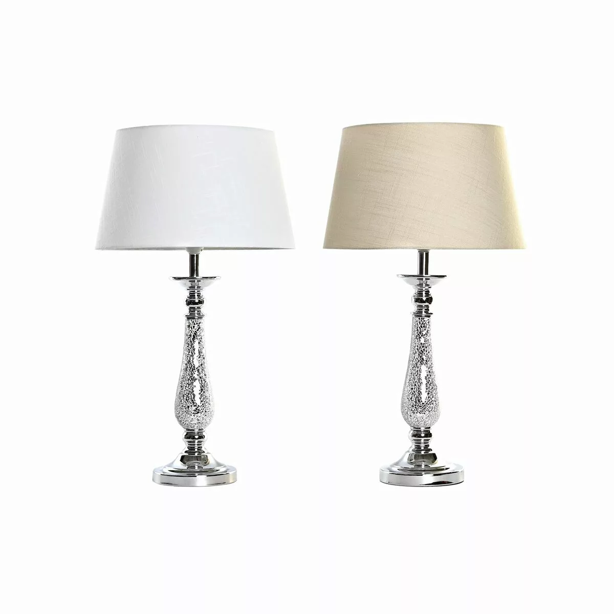 Tischlampe Dkd Home Decor Beige Durchsichtig Weiß 220 V 50 W (38 X 38 X 67 günstig online kaufen