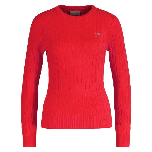 Gant Sweater "Strickpullover STRETCH COTTON CABLE C-NECK" günstig online kaufen