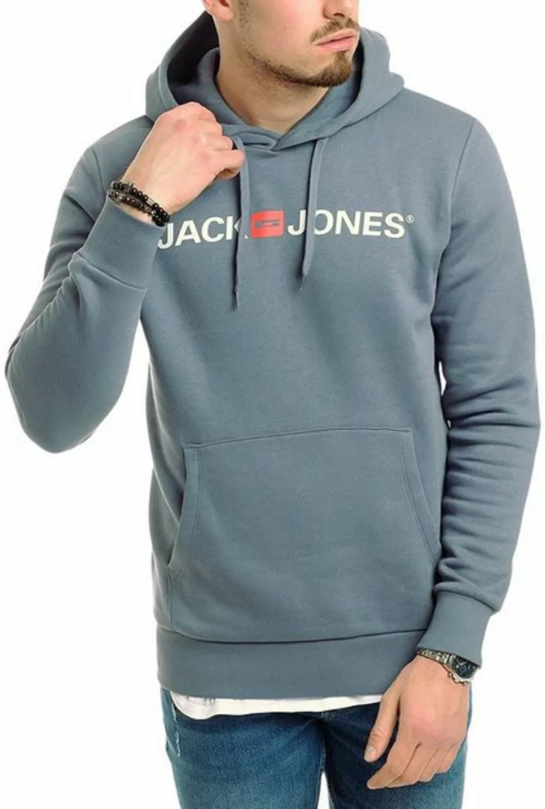 Jack & Jones Hoodie mit Kängurutasche, mit Kapuze, mit Logodruck günstig online kaufen