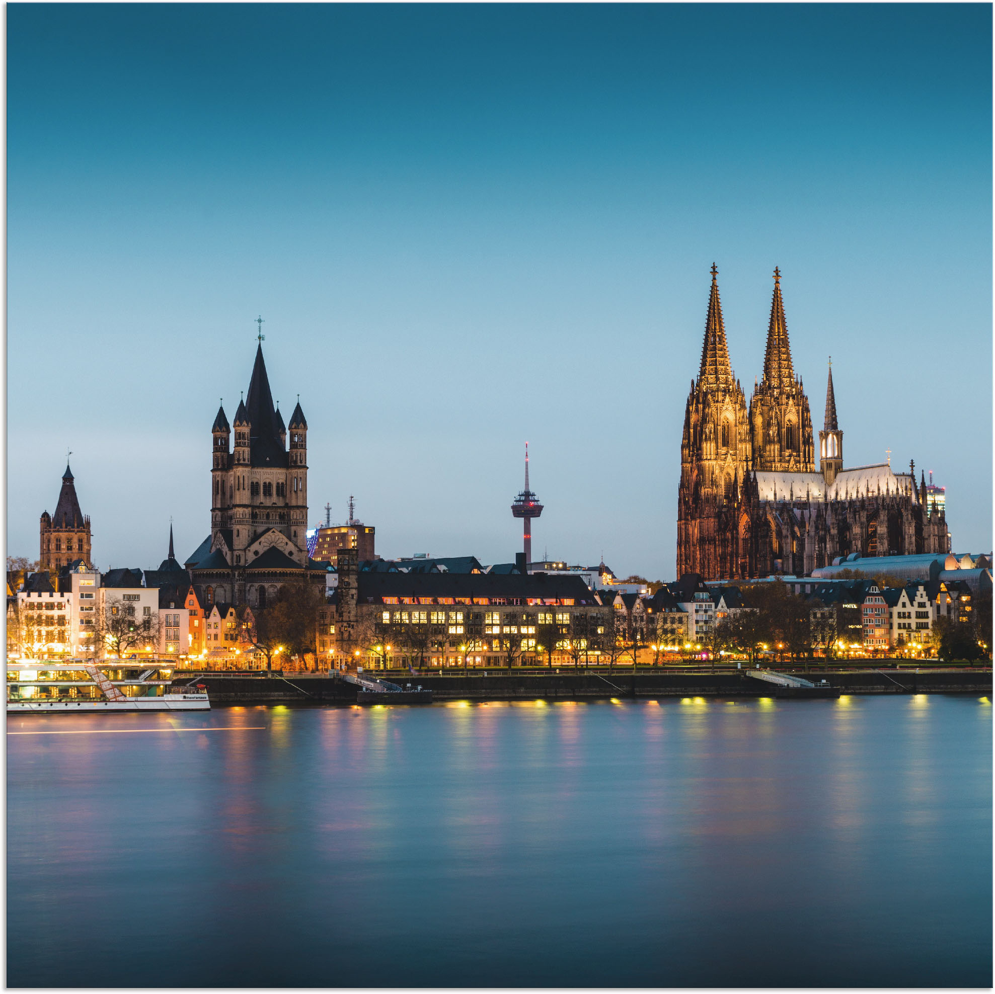 Artland Alu-Dibond-Druck "Köln Rheinpromenade", Deutschland, (1 St.), für I günstig online kaufen