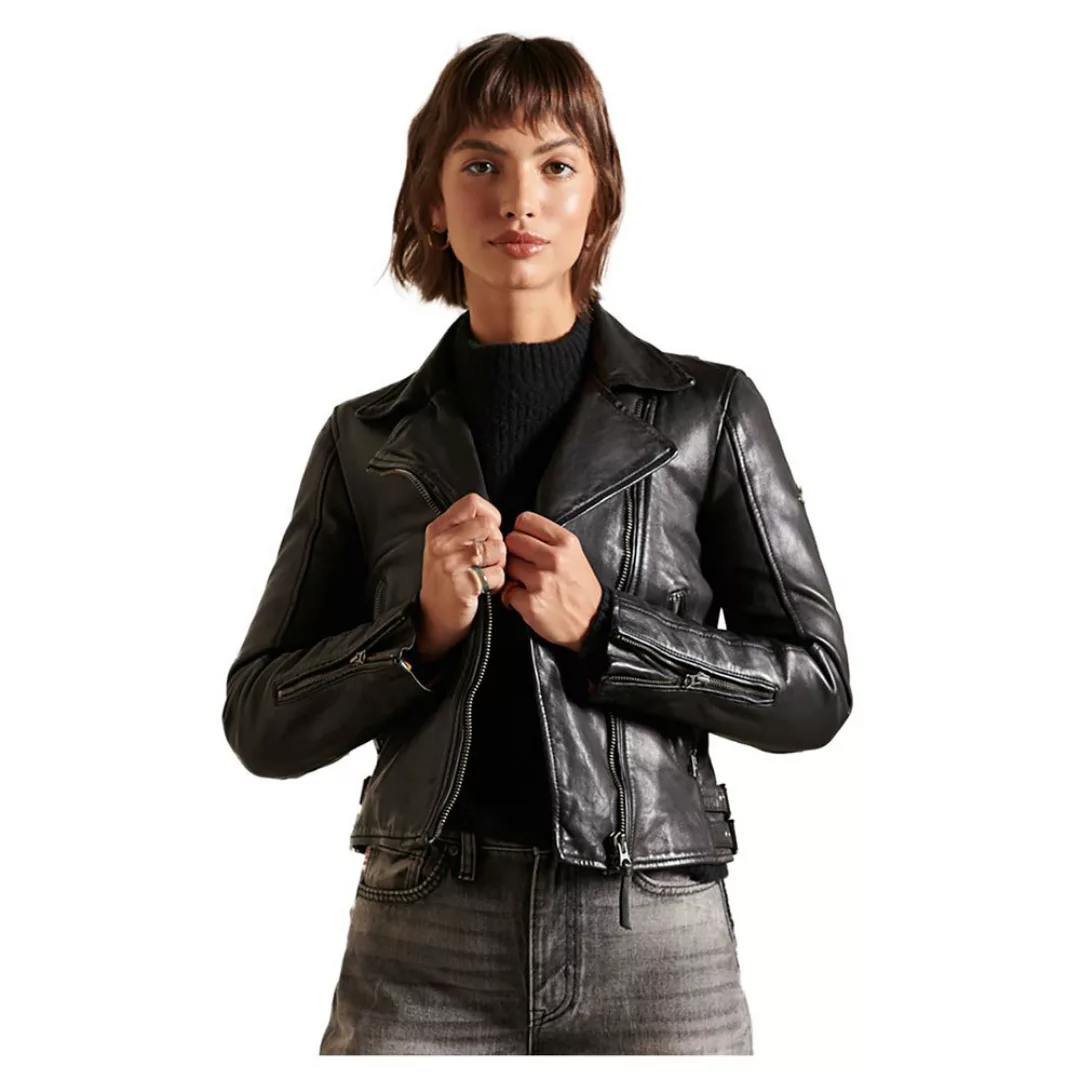 Superdry Ov Classic Biker Jacke L Black günstig online kaufen