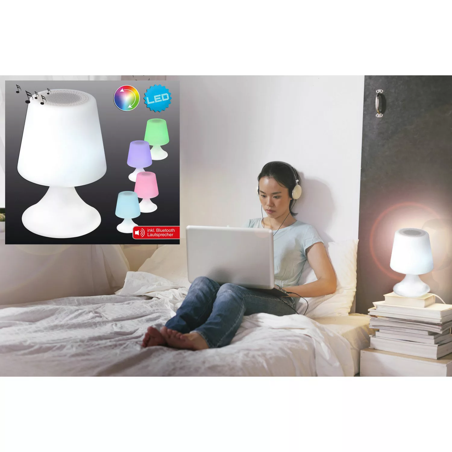 LED-Dekoleuchte Curbi mit Bluetooth-Lautsprecher günstig online kaufen