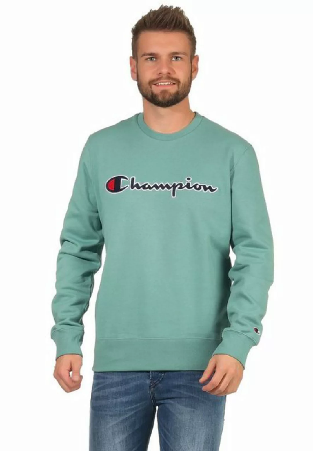 Champion Sweatshirt Champion Crew-Neck Herren 214720 F20 BS117 OBE Grün günstig online kaufen