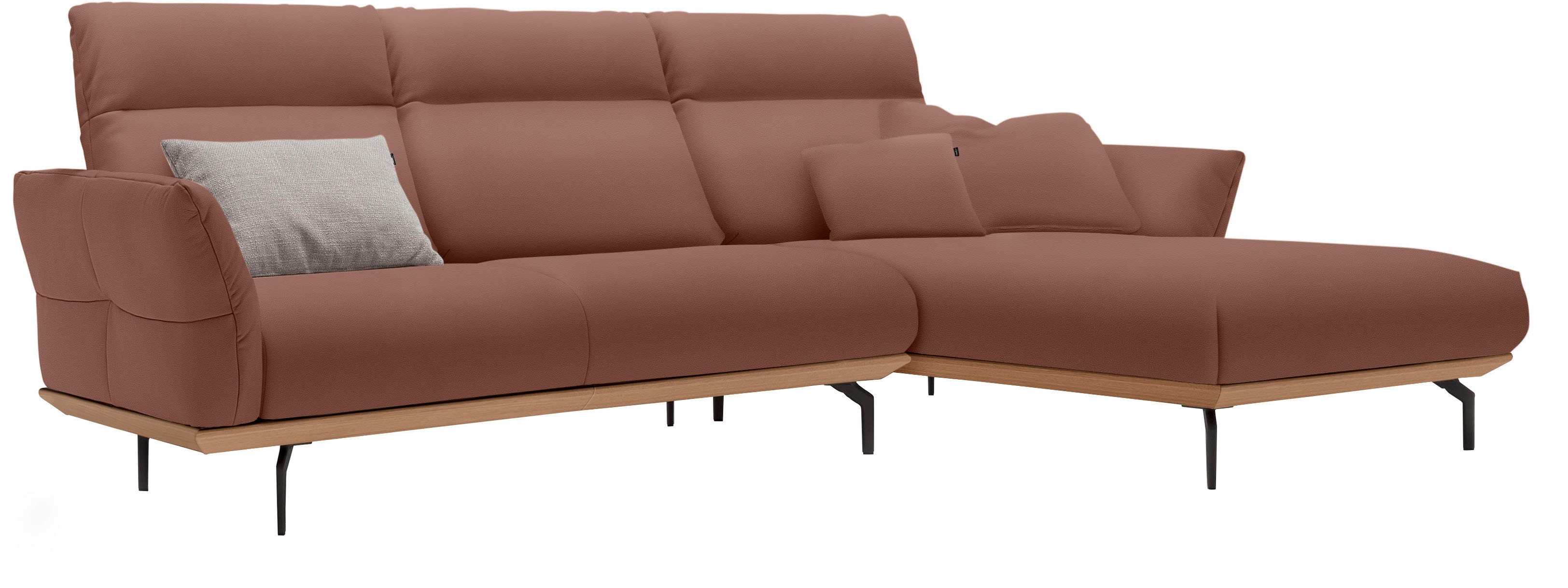 Creation BY ROLF BENZ Ecksofa »CR.460«, Sockel in Eiche, Alugussfüße in umb günstig online kaufen