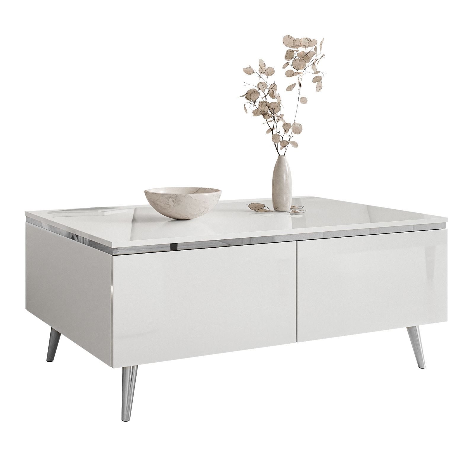 Lookway Couchtisch AURORA SILVER mit Stauraum günstig online kaufen