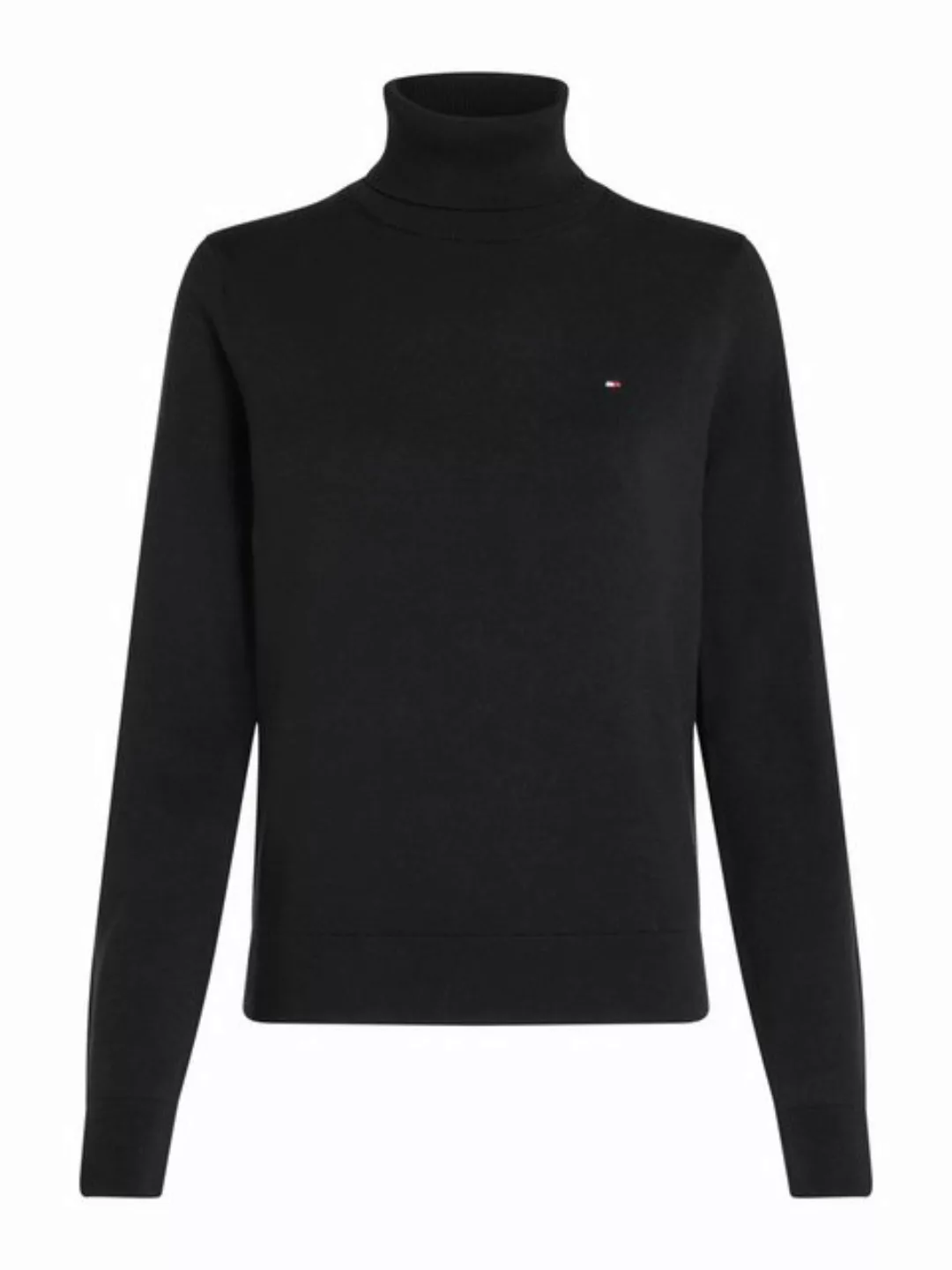 Tommy Hilfiger Strickpullover CO JERSEY STITCH ROLL-NK SWT mit Rollkragen günstig online kaufen