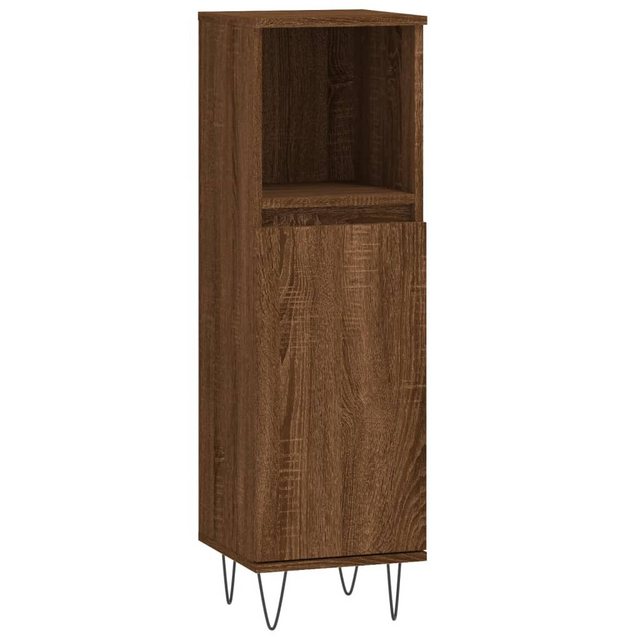 vidaXL Midischrank Badschrank Braun Eichen-Optik 30x30x100 cm Holzwerkstoff günstig online kaufen