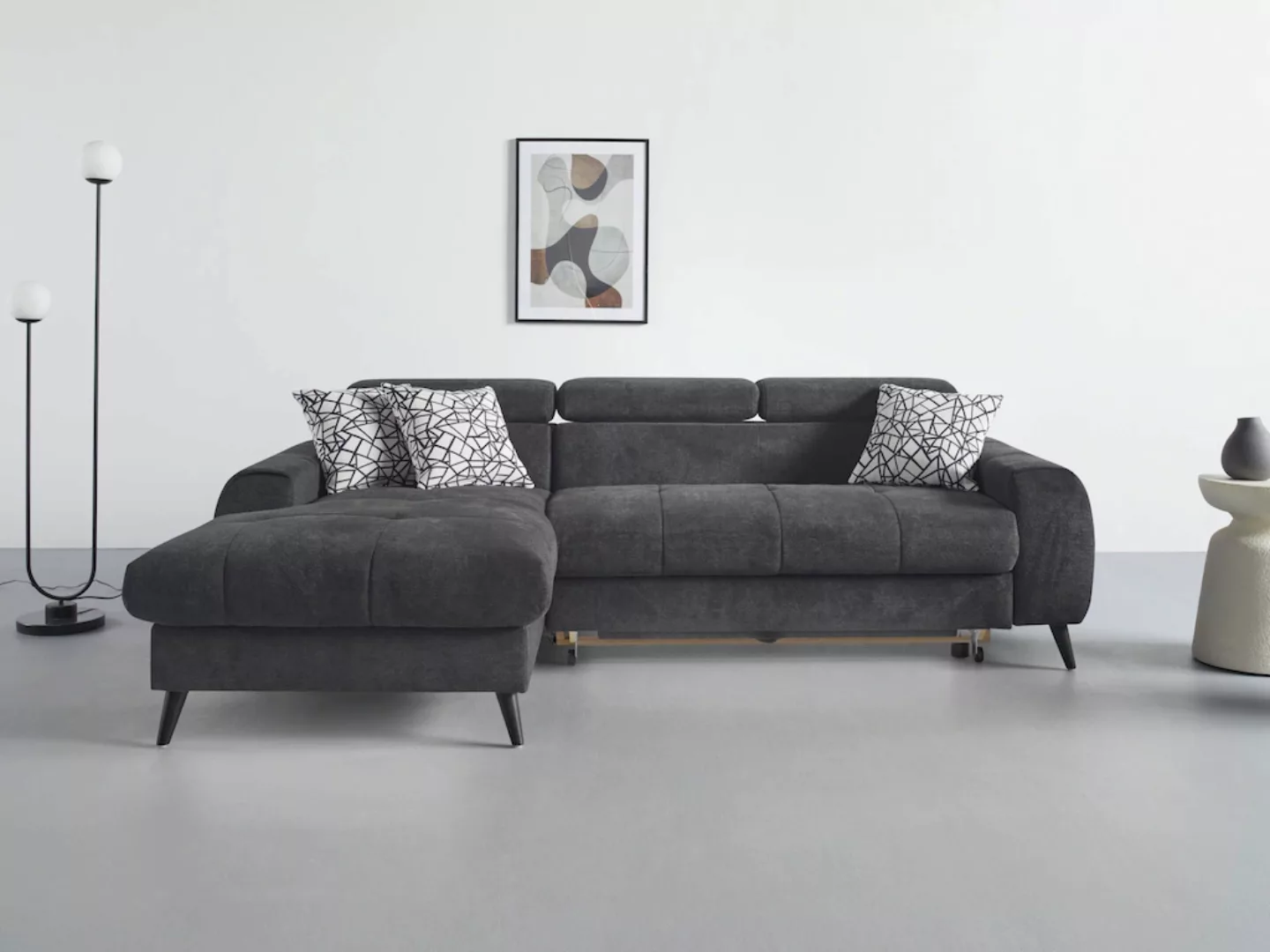 COTTA Ecksofa "Mia L-Form", 3-tlg.-Kissen-Set, Recamiere, wahlweise mit ode günstig online kaufen