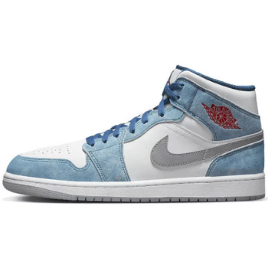 Nike  Sneaker Air Jordan 1 Mid French Blue Fire Red (GS) günstig online kaufen