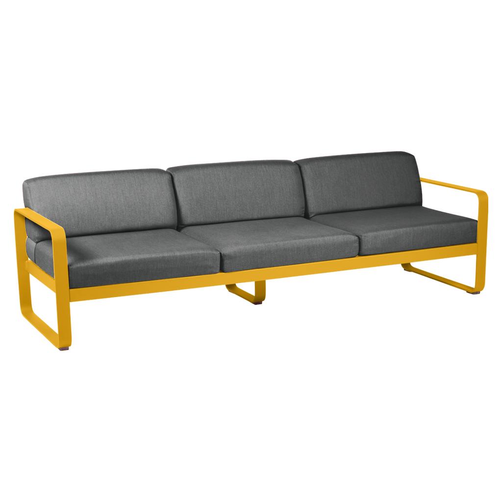 Bellevie 3-Sitzer Lounge-Sofa C6 Honig A3 Graphitgrau günstig online kaufen