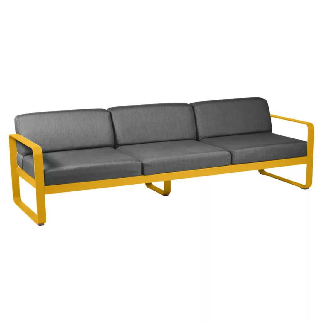 Bellevie 3-Sitzer Lounge-Sofa C6 Honig A3 Graphitgrau günstig online kaufen