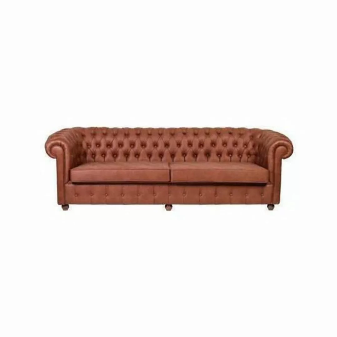 JVmoebel 3-Sitzer Brauner Dreisitzer Chesterfield 3-er Wohnzimmer Couch Mod günstig online kaufen