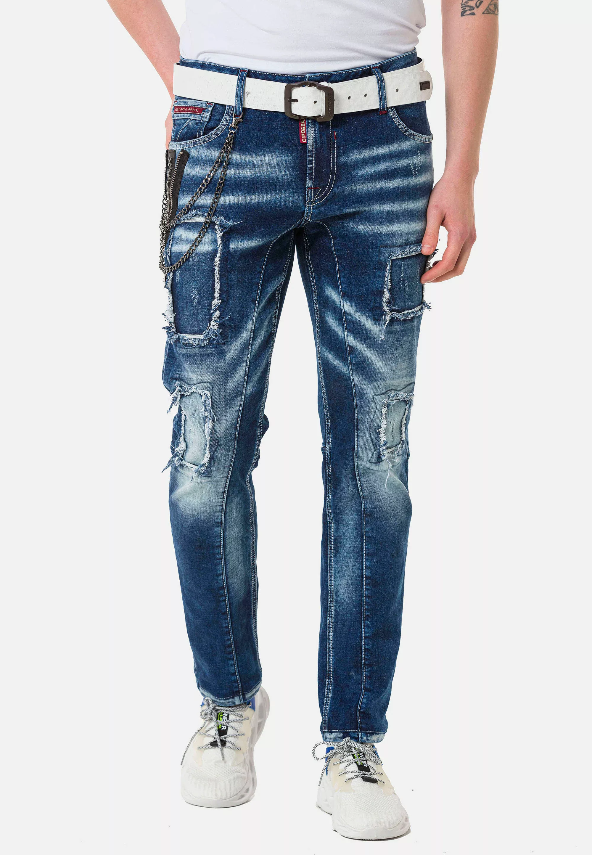 Cipo & Baxx Straight-Jeans, im coolen Used-Look günstig online kaufen