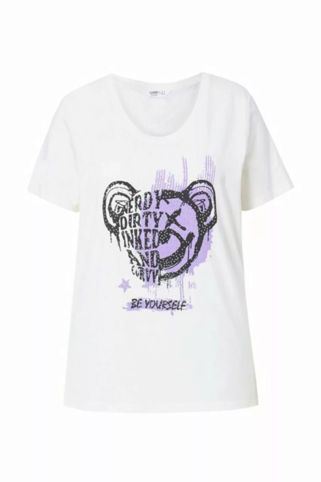 Angel of Style Rundhalsshirt T-Shirt Boxy Fit Teddy-Motiv Halbarm günstig online kaufen