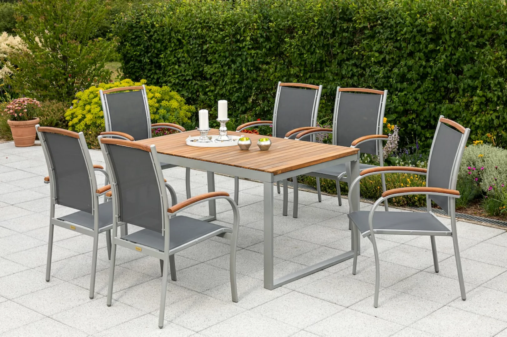 MERXX Garten-Essgruppe ""Siena"", (Set, 7 tlg., Pulverbeschichtetes Alumini günstig online kaufen