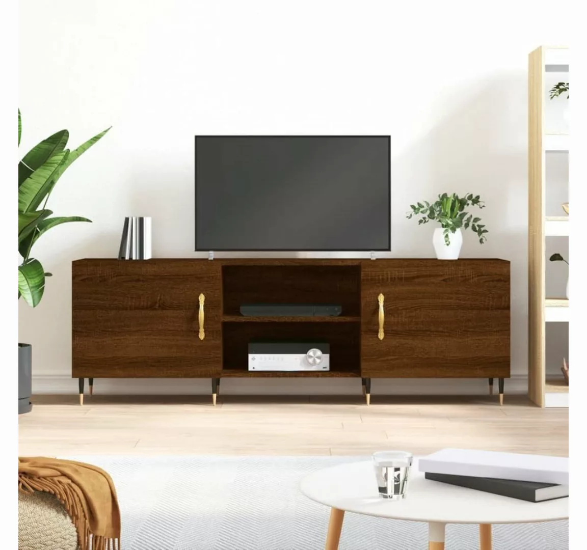 furnicato TV-Schrank Braun Eichen-Optik 150x30x50 cm Holzwerkstoff günstig online kaufen